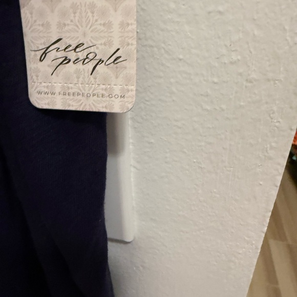 Free People Linen Cotton Bella Babydoll Top/Dress Eyelet Blue XL - Picture 5 of 5